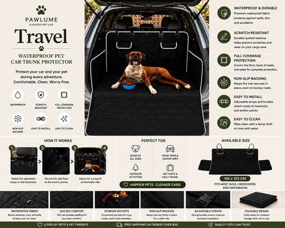 Pawlume™ Waterproof Pet Car Trunk Protector & Travel Cargo Mat