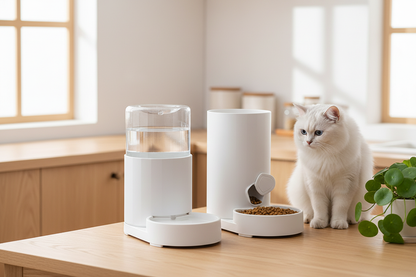 Pawlume™ HydroGo 2-in-1 Automatic Water Fountain & Food Dispenser